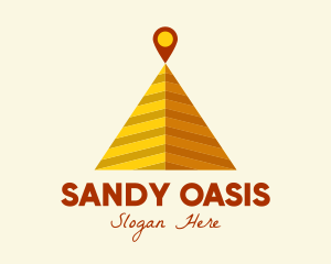 Desert Pyramid Location logo design