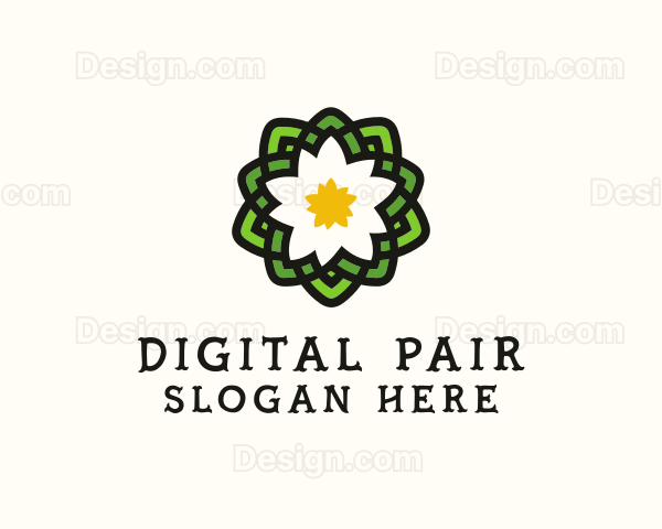 Pond Lily Flower Logo