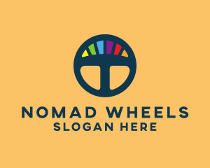 Rainbow Steering Wheel logo design