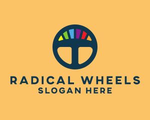 Rainbow Steering Wheel logo design