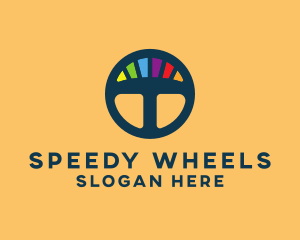 Rainbow Steering Wheel logo design