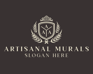 Royal Monarch Crown Shield logo design