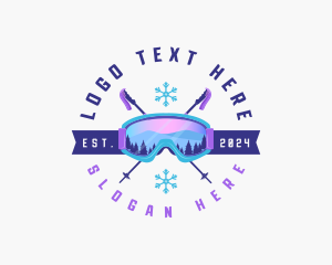 Ski Poles Goggles logo