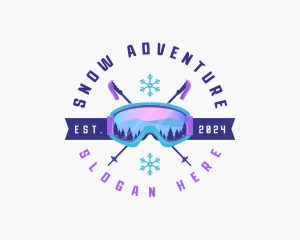 Ski Poles Goggles logo