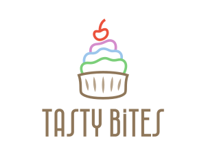 Colorful Cupcake Patisserie Logo