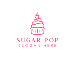 Cupcake Pastry Dessert logo design