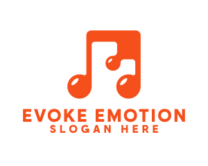 Generic Orange Musical Note logo