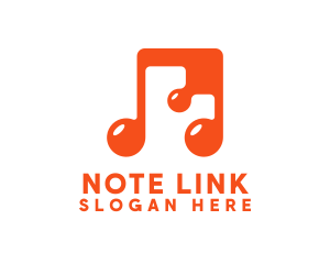 Generic Orange Musical Note logo design