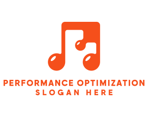 Generic Orange Musical Note logo design