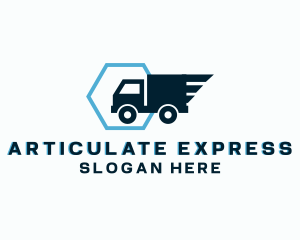 Logistics Truck Express logo design