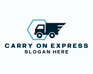 Logistics Truck Express logo design