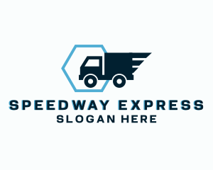 Logistics Truck Express logo design