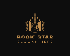 Rock Guitar Amplifier  logo design