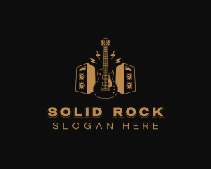 Rock Guitar Amplifier  logo design