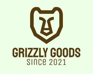 Minimalist Wild Grizzly logo design