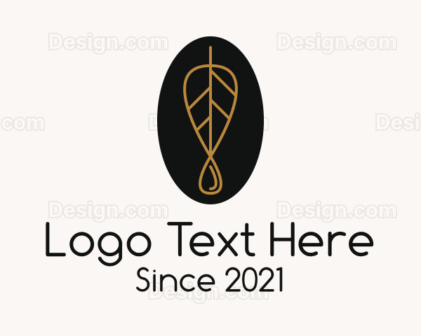 Minimalist Droplet Leaf Logo