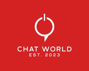 Power Chat Button logo design