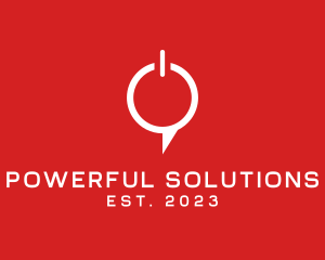 Power Chat Button logo design