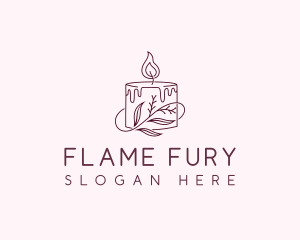 Candle Flame Nature logo design