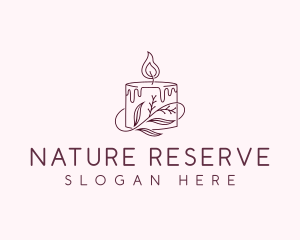 Candle Flame Nature logo design