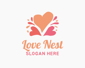 Cute Valentine Hearts logo