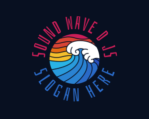 Ocean Wave Beach logo design