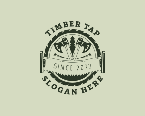 Axe Lumberjack Tools logo design