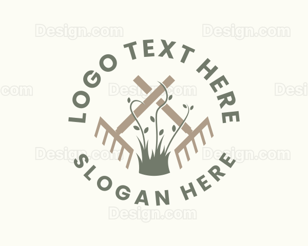 Lawn Care Landscape Gardening Logo