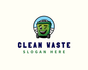 Trash Garbage Bin logo design