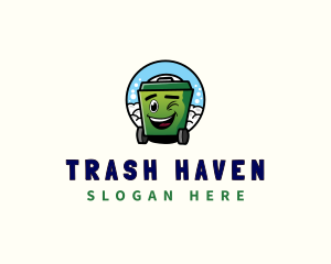 Trash Garbage Bin logo design