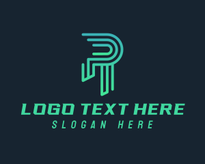 Gaming - Cyber Tech Letter R logo design