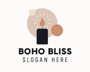 Boho Candle Decoration logo design