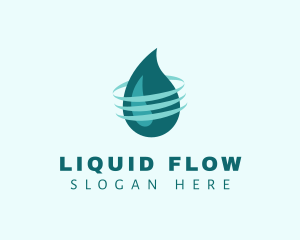 Water Droplet Rings logo design