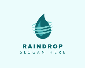 Water Droplet Rings logo design