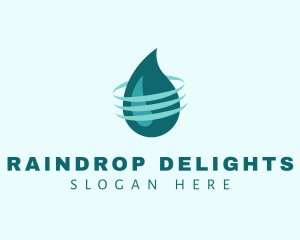 Water Droplet Rings logo design