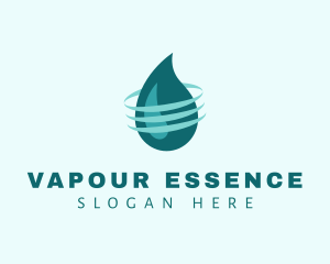 Water Droplet Rings logo design