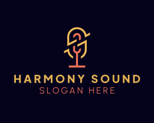 Microphone Sound Recording logo design