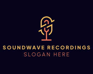 Microphone Sound Recording logo design