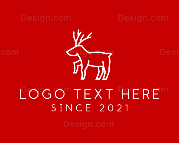 Simple Forest Reindeer Logo