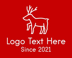 Simple Forest Reindeer logo