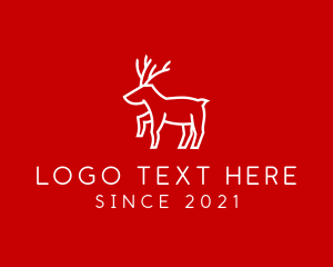 Simple Forest Reindeer logo