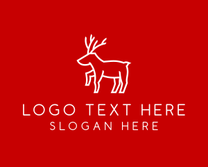 Simple Forest Reindeer Logo