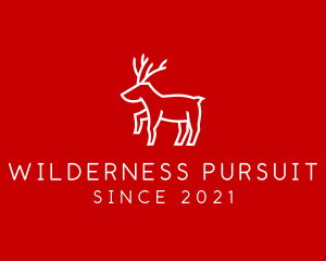 Simple Forest Reindeer logo design