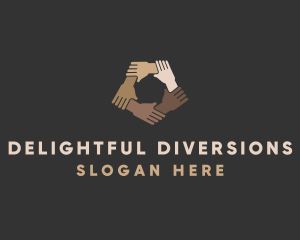 Humanity Hands Diversity logo design