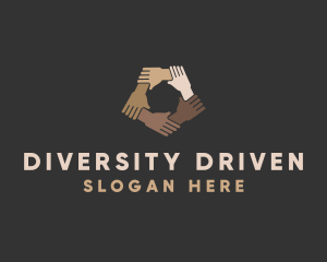 Humanity Hands Diversity logo design