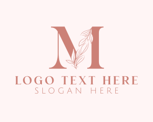 Elegant Leaves Letter M logo