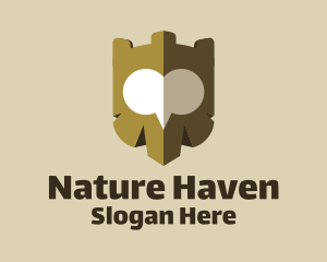 Owl Shield Nature  logo design