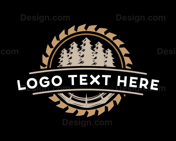 Saw Lumber Woodwork Logo