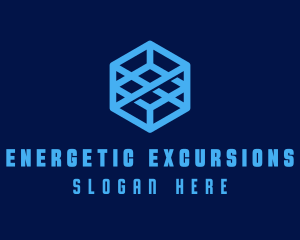 Generic Blue Cube Technology Company logo design