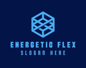 Generic Blue Cube Technology Company logo design